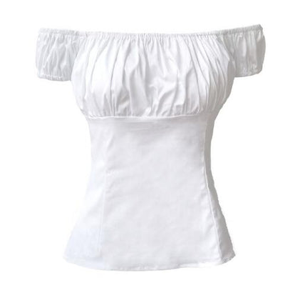 Camisa Feminina Vintage De Manga Curta