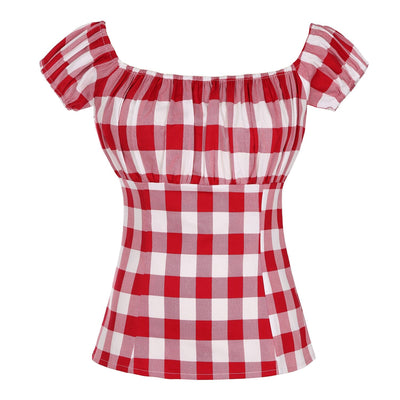 Camisa Feminina Vintage De Manga Curta