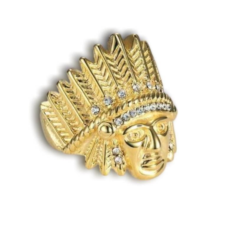 Anel Antigo De Chefe Indiano