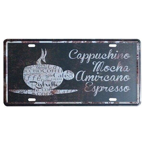 Prato De Café De Metal Vintage