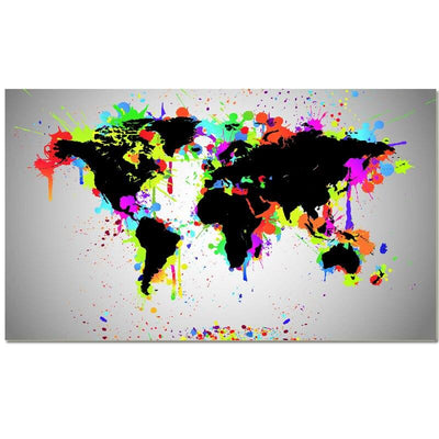 Pintura Vintage De Mapa-Múndi