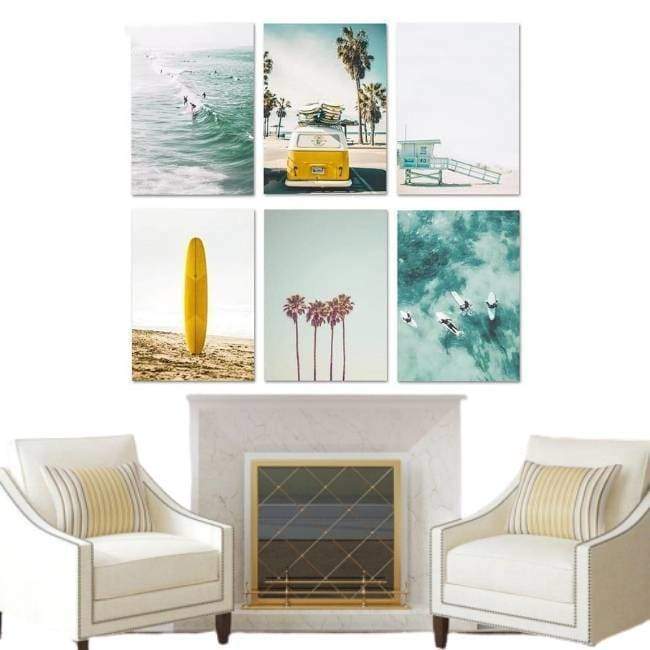 Pintura Vintage Deco Da Califórnia