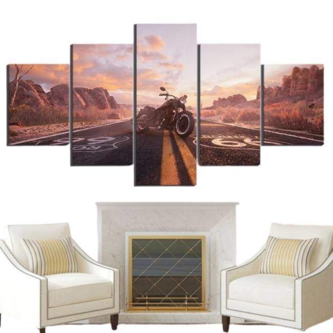 Arte De Parede Vintage Route 66 Deco