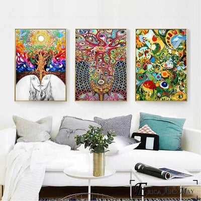 Pintura Hippie Vintage