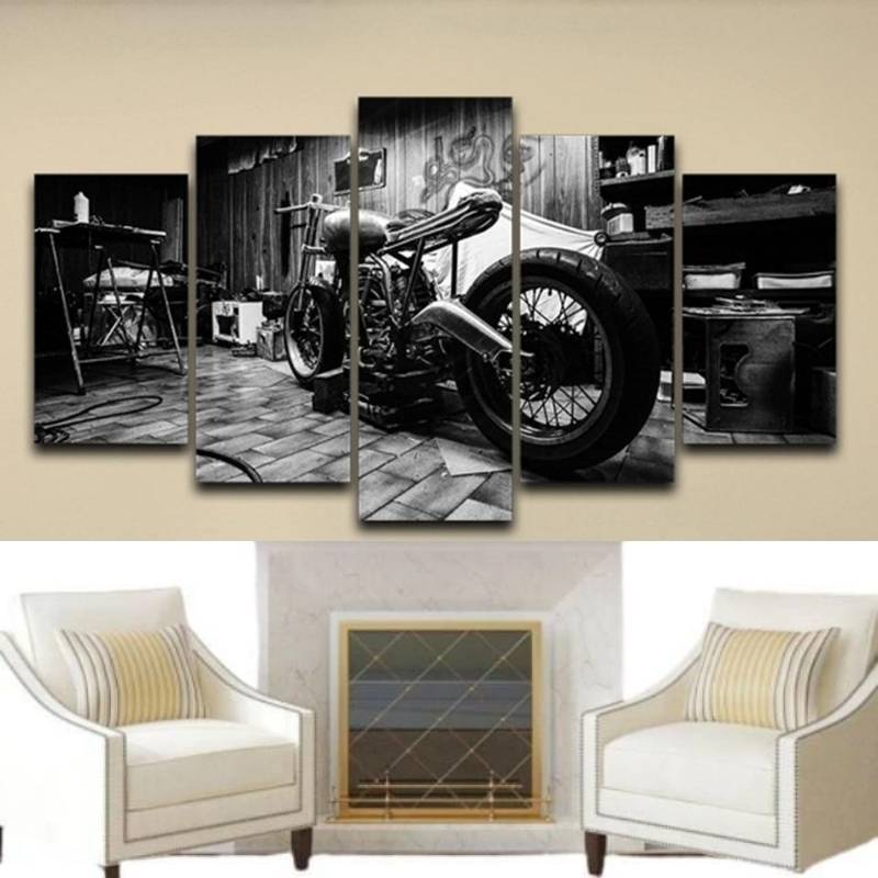 Pintura De Motocicleta De Metal Vintage