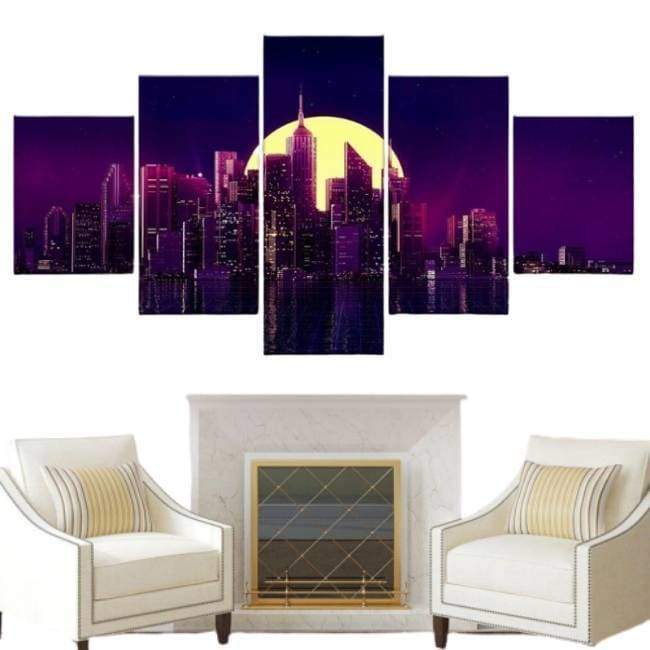 Pintura Vintage Da Cidade De Nova York