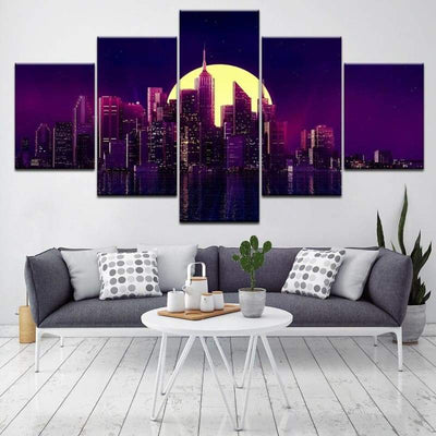 Pintura Vintage Da Cidade De Nova York