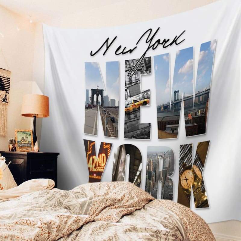 Pôster De Parede Vintage Com Tapeçaria Nova York
