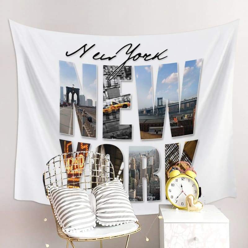 Pôster De Parede Vintage Com Tapeçaria Nova York