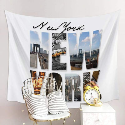 Pôster De Parede Vintage Com Tapeçaria Nova York