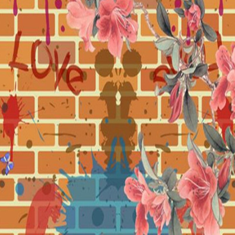 Papel De Parede Vintage Laranja