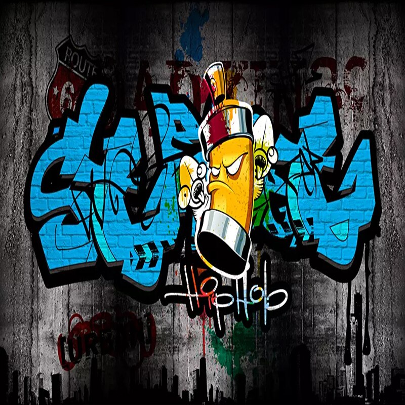 Papel De Parede Vintage Azul