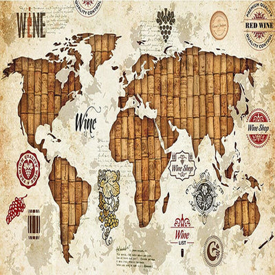 Papel De Parede Vintage Do Mapa-Múndi