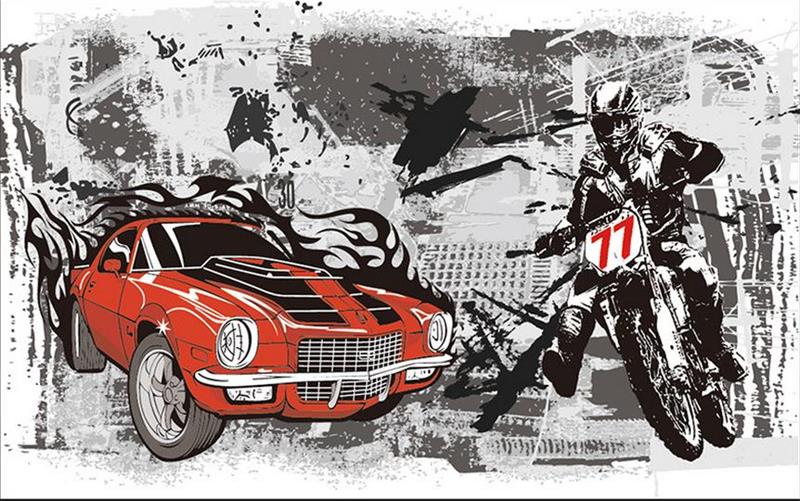 Papel De Parede Retrô Preto E Branco