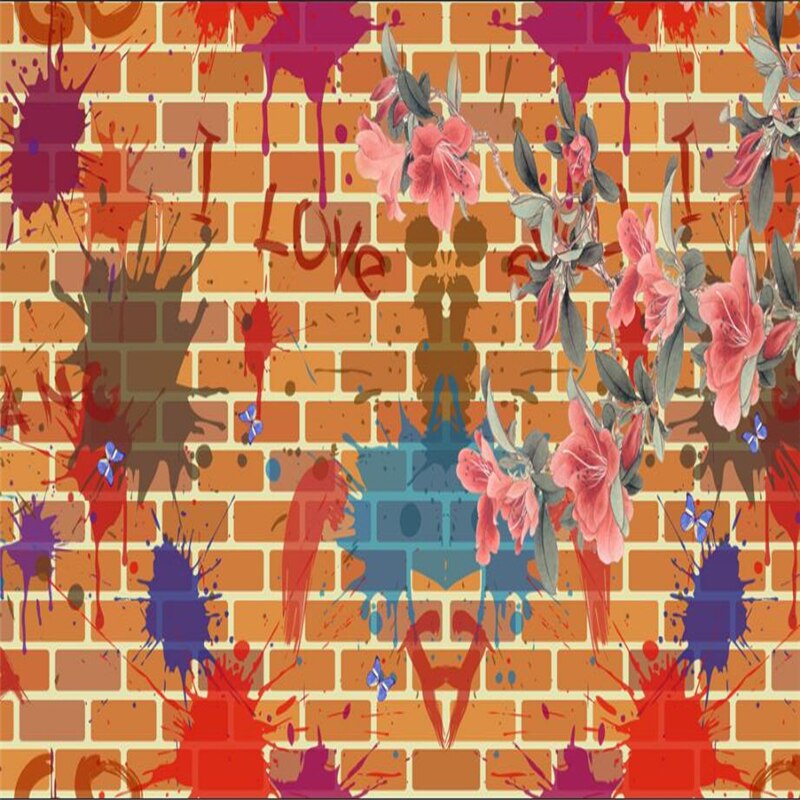 Papel De Parede Vintage Laranja