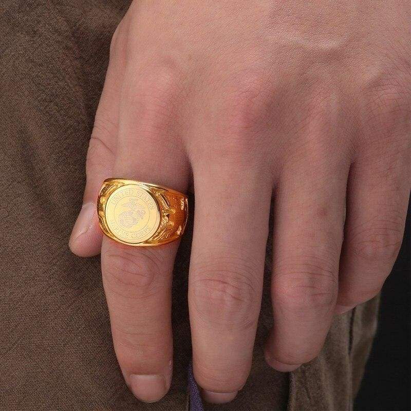 Anel Vintage Da Marinha Dos Estados Unidos