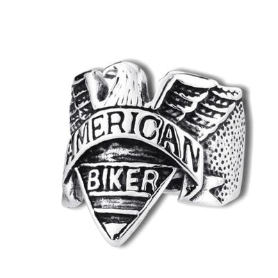 Anel De Motociclista Americano Vintage