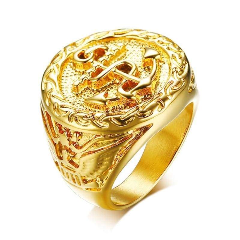 Anel De Sinete Vintage Do Exército Dos Eua