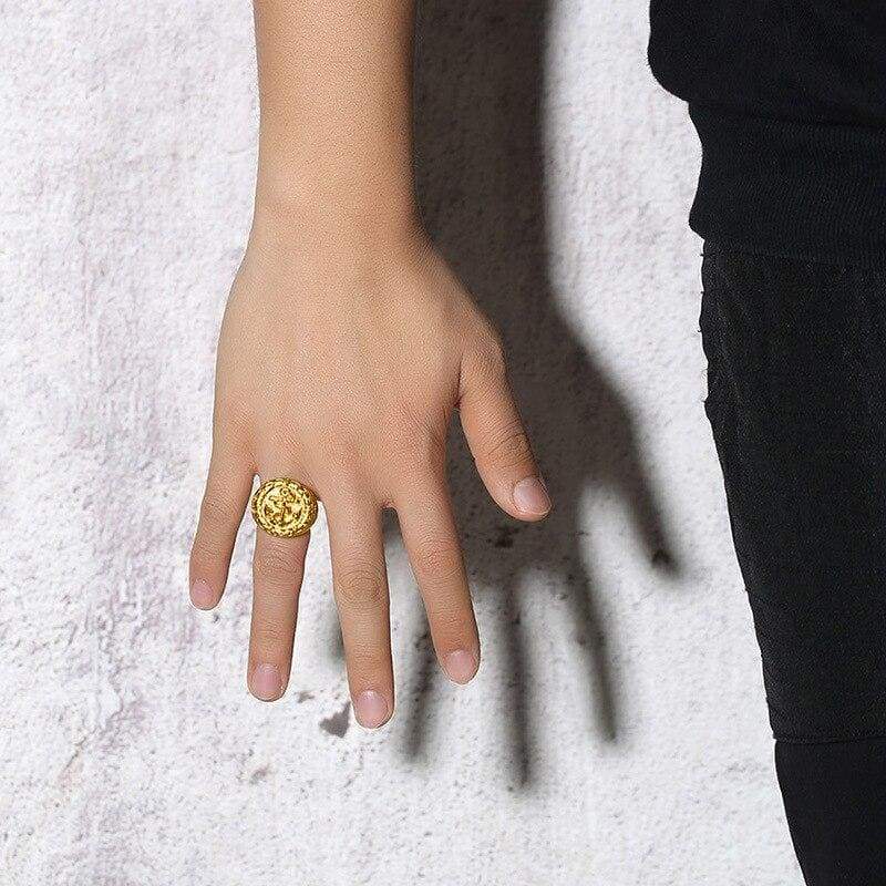 Anel De Sinete Vintage Do Exército Dos Eua