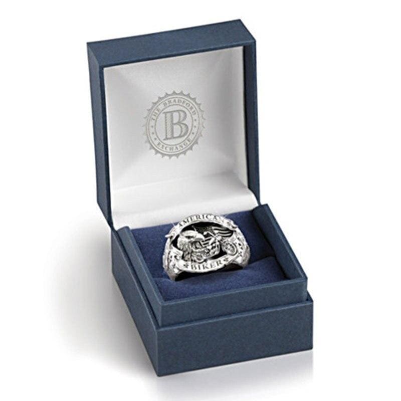 Anel De Motociclista Americano Vintage