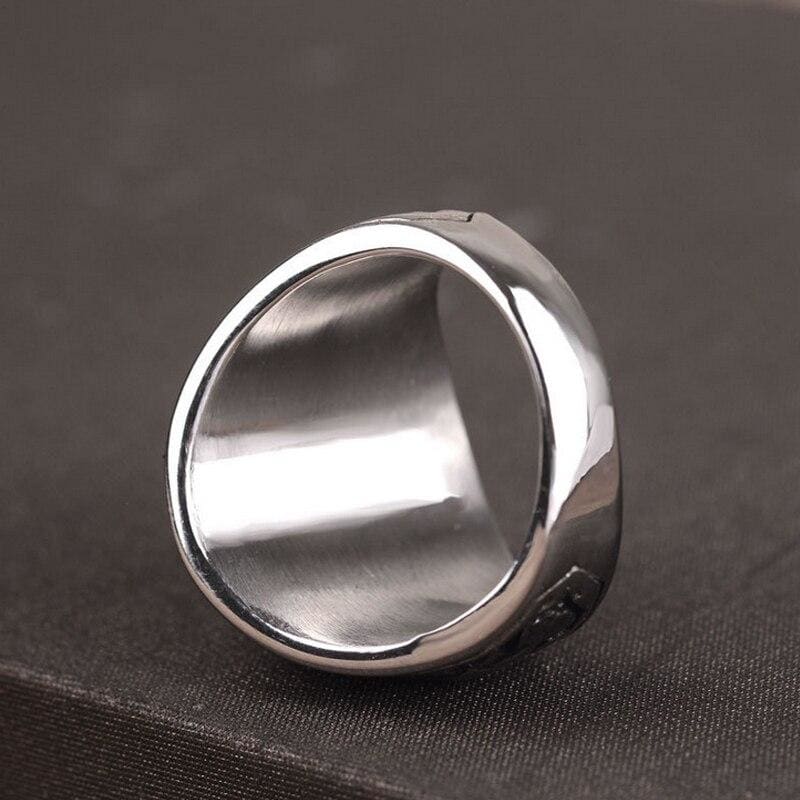 Anel De Prata Vintage Do Exército Dos Eua