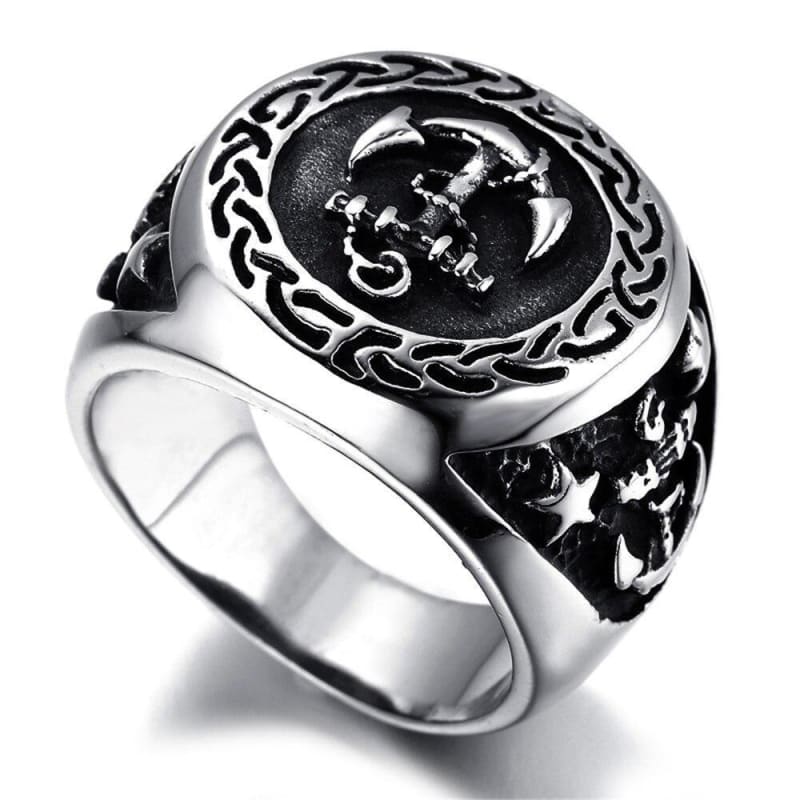 Anel Vintage Da Marinha Dos Eua