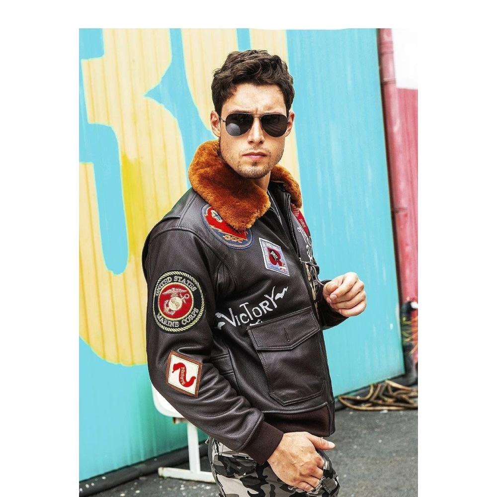 Jaqueta Bomber Americana Vintage Da Segunda Guerra Mundial