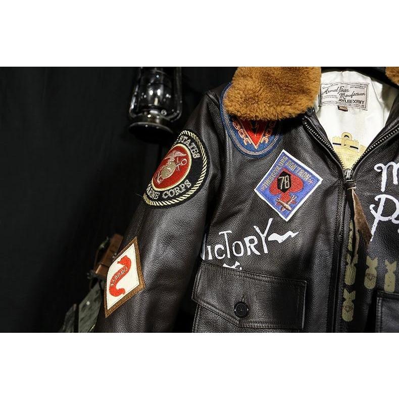 Jaqueta Aviador Americana De Couro Vintage