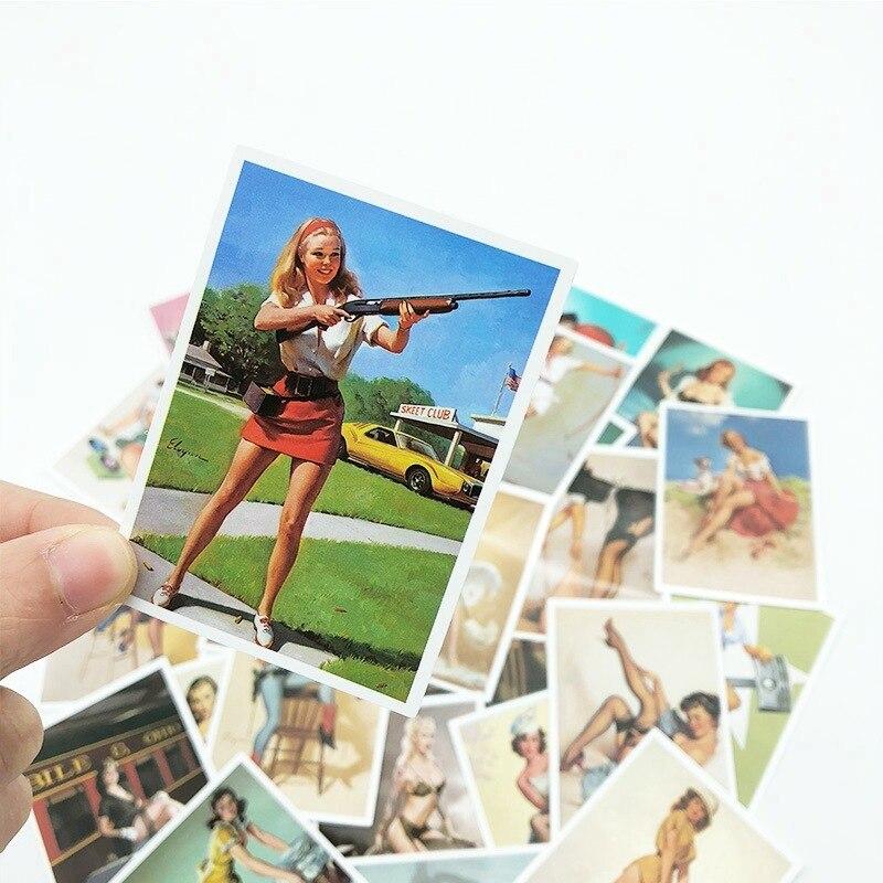 Adesivos Vintage Bomber Pin Up Girl