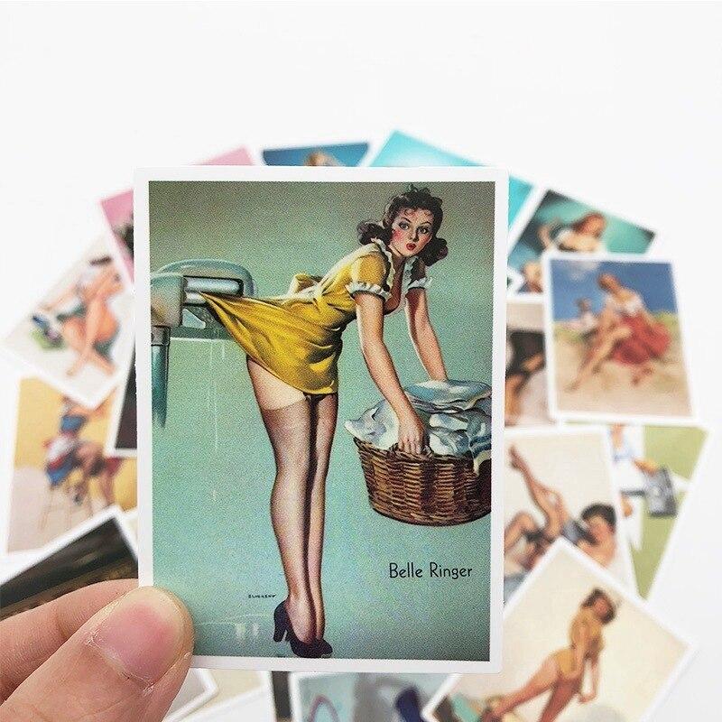 Adesivos Vintage Bomber Pin Up Girl
