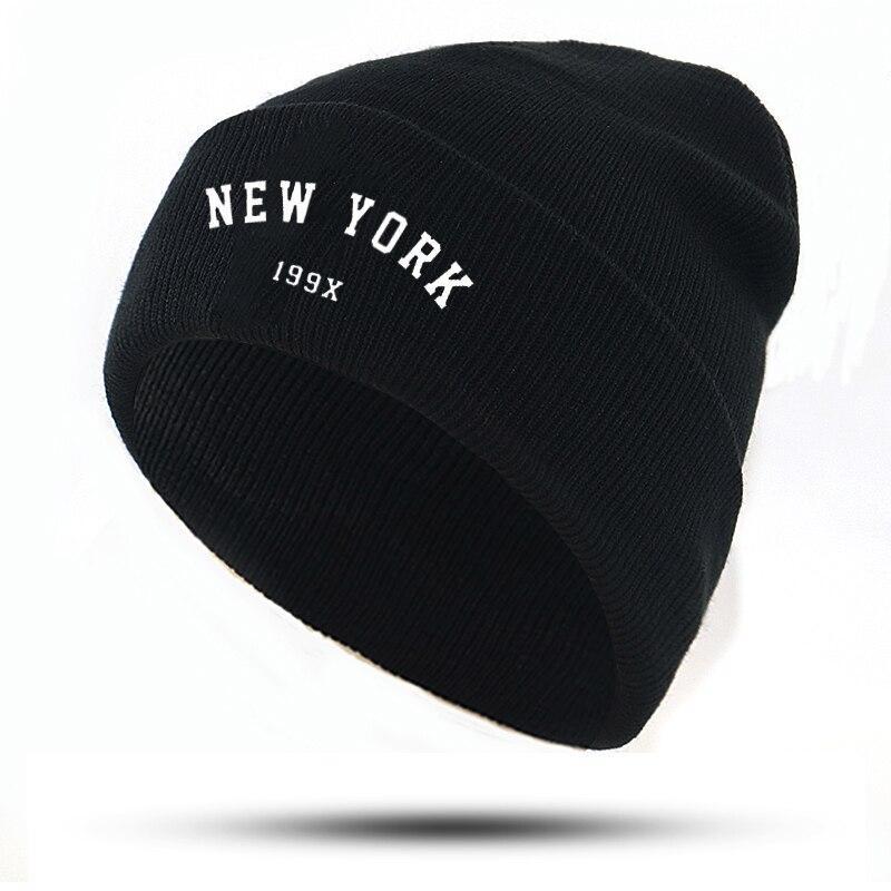 Gorro Preto E Branco Vintage De Nova York