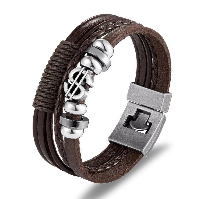 Pulseira Vintage De Couro Indiano