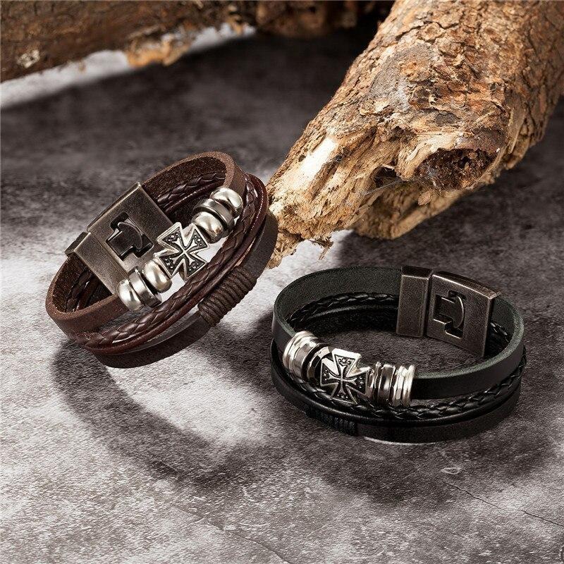 Pulseira Vintage De Couro Indiano