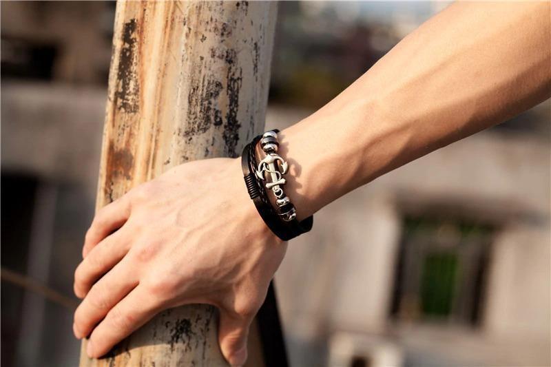 Pulseira Vintage De Couro Indiano