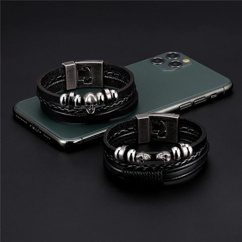 Pulseira Vintage De Couro Indiano