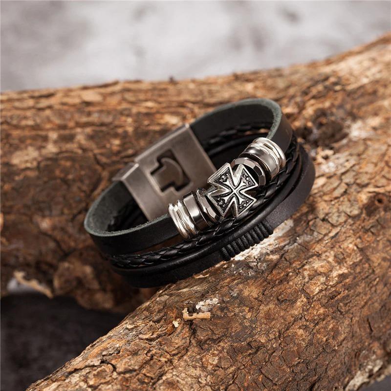 Pulseira Vintage De Couro Indiano