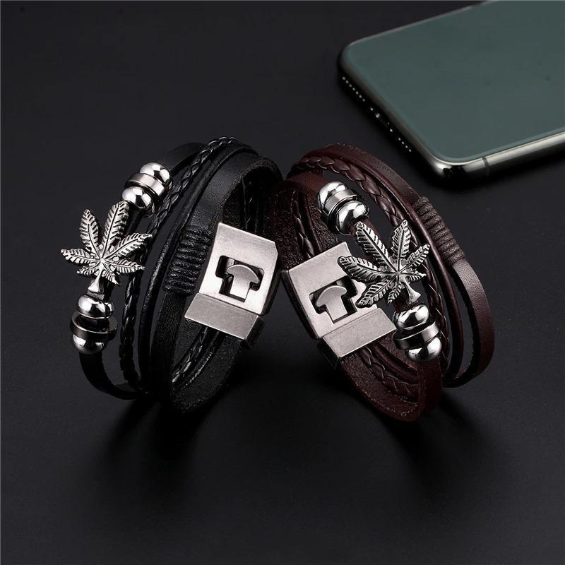 Pulseira Vintage De Couro Indiano