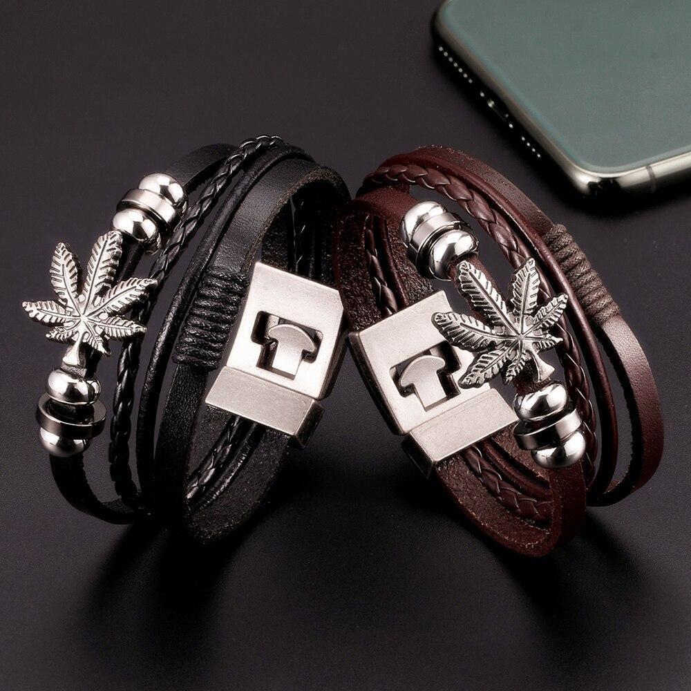 Pulseira Vintage De Couro Indiano