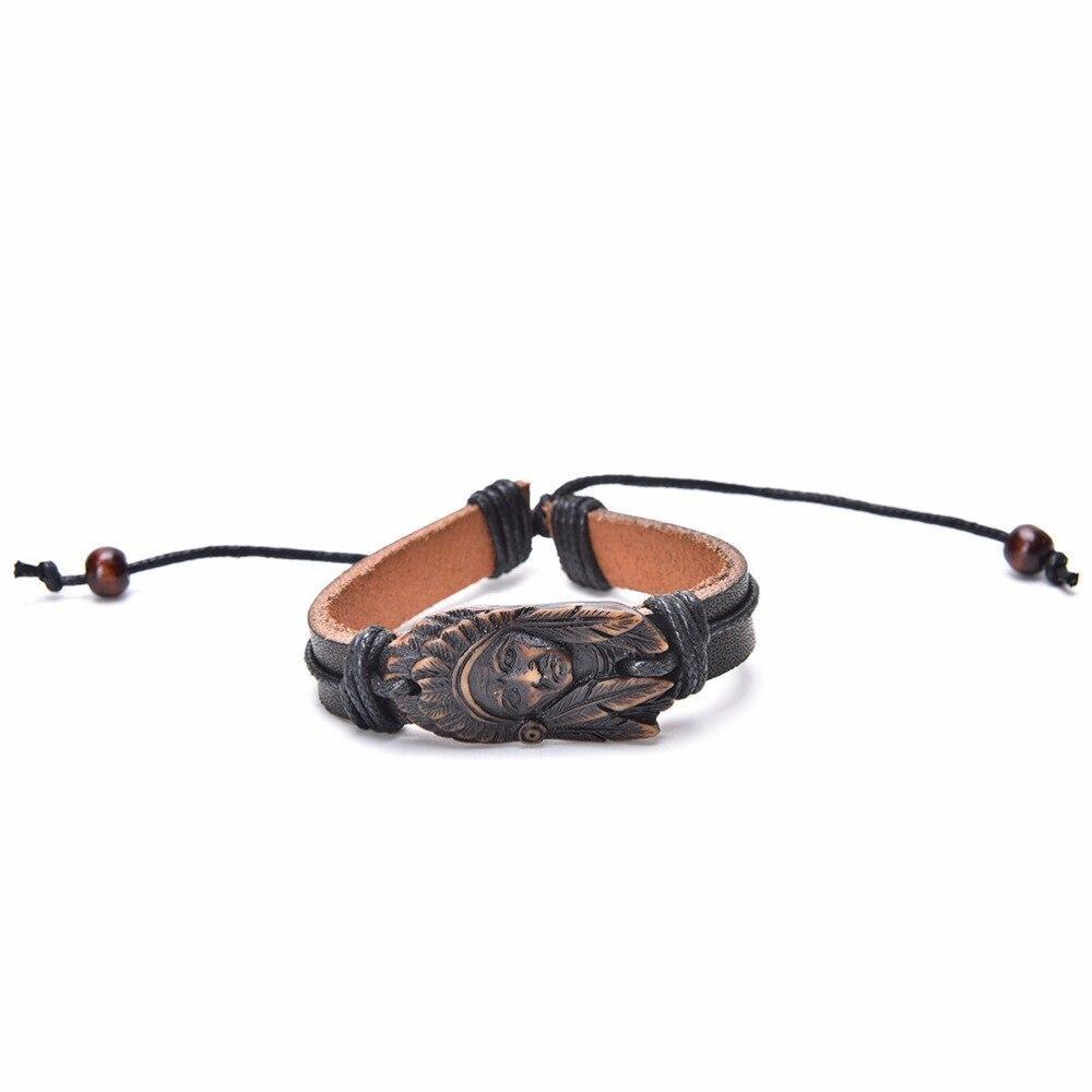 Pulseira Masculina Indiana Americana Vintage