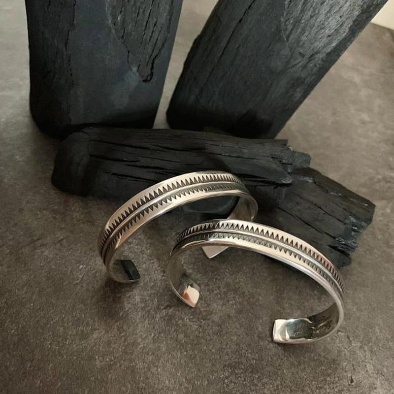 Pulseira Masculina De Prata Indiana Vintage