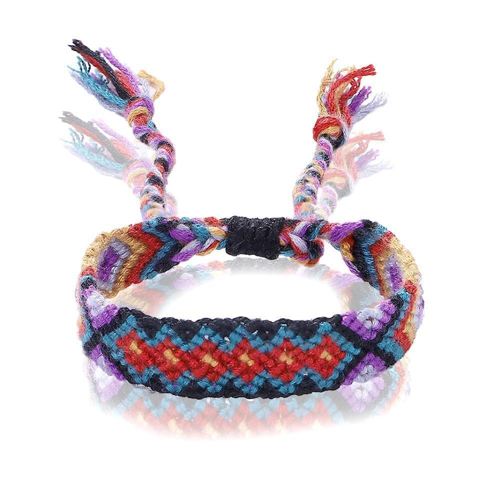 Pulseira Vintage De Tecido Indiano