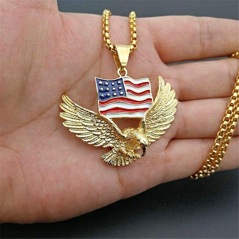 Colar Águia Vintage Para Homens