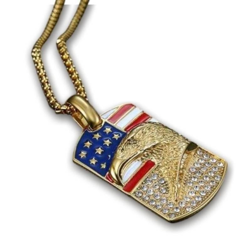 Colar Águia Dourada Vintage