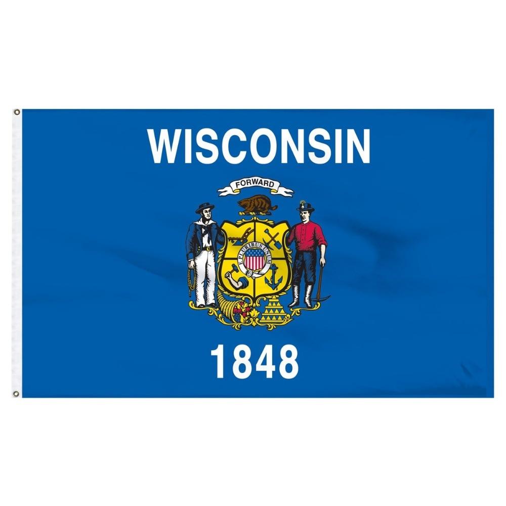 Bandeira Vintage De Wisconsin