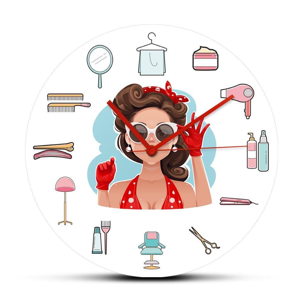 Relógio De Parede Vintage Pin-Up