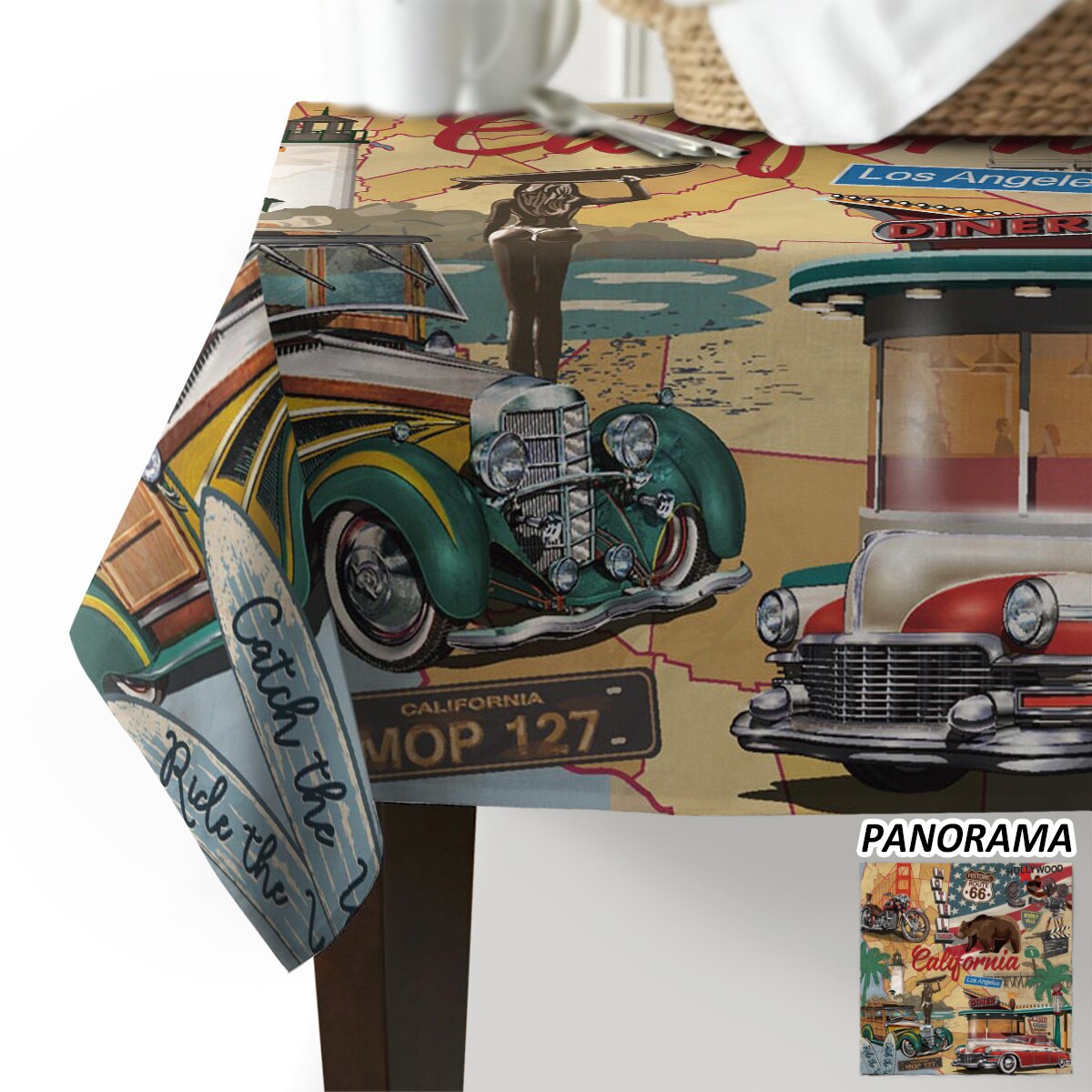 Toalha De Mesa Vintage Da Califórnia