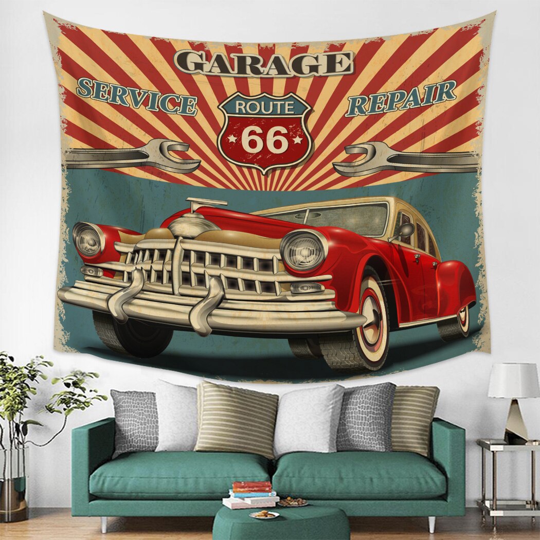 Toalha De Mesa Vintage Route 66