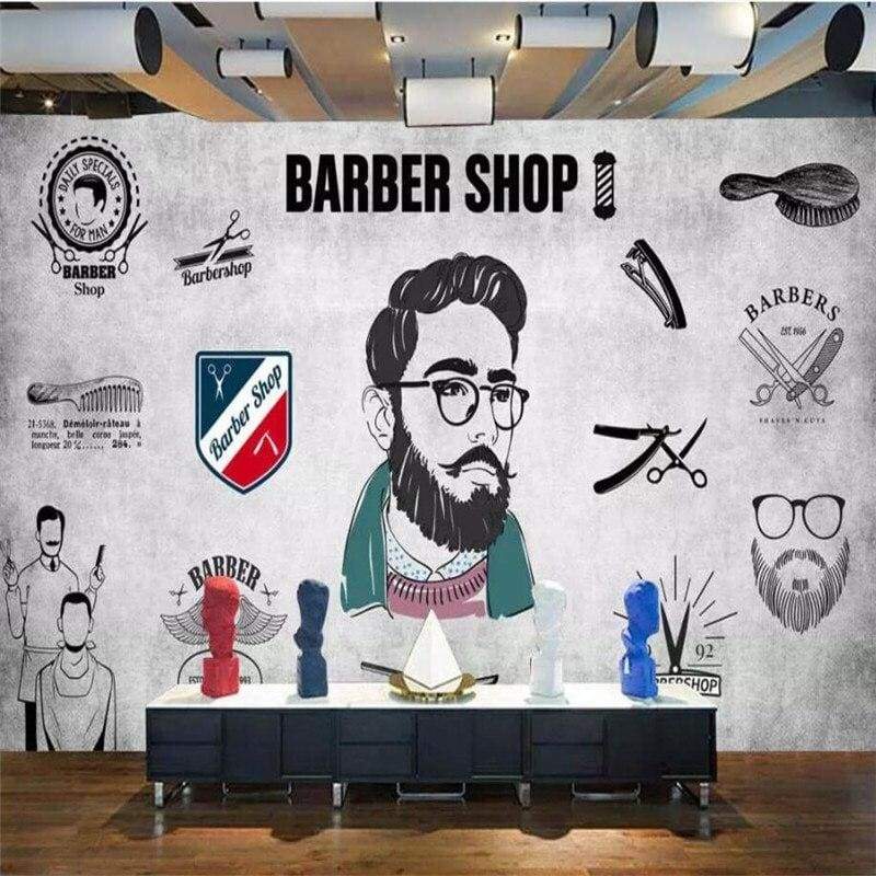 Papel De Parede Vintage De Barbearia