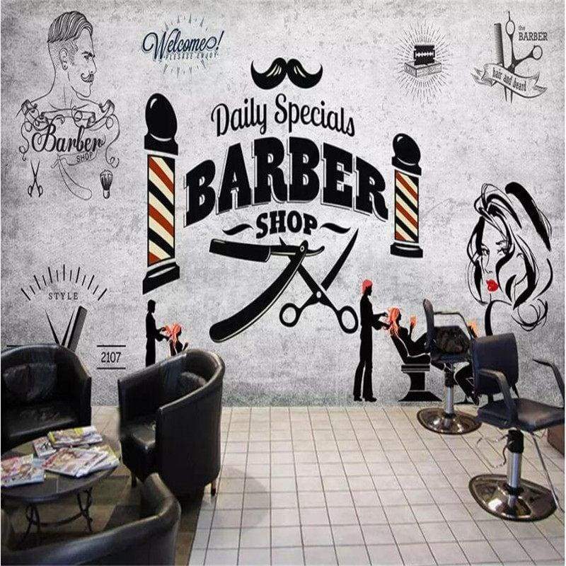 Papel De Parede Vintage De Barbearia