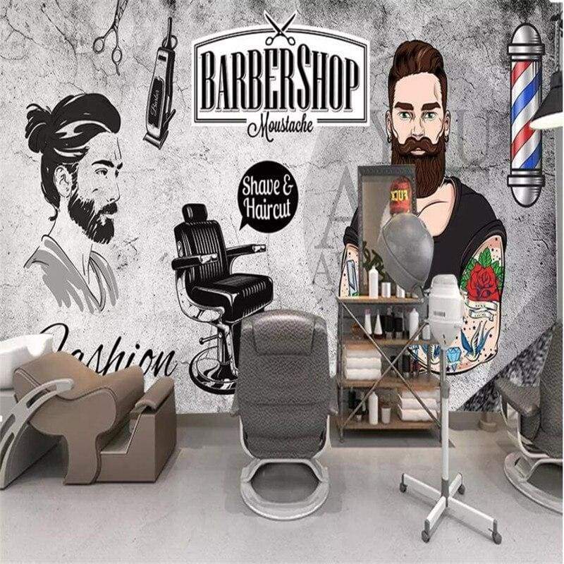 Papel De Parede Vintage De Barbearia